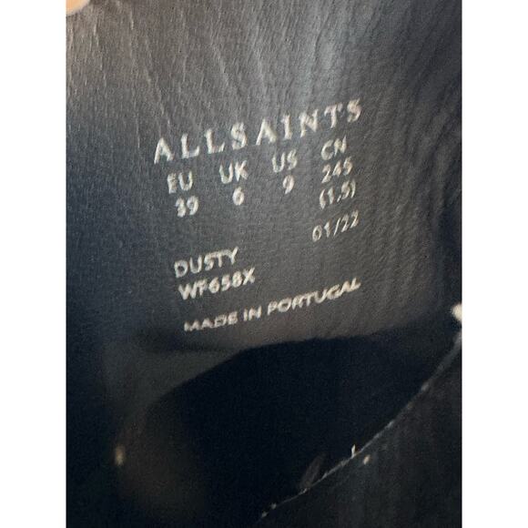 AllSaints NWT Dusty Cap Toe Lug Sole Combat Suede Boot Sz. US 9/EU 39 - Picture 8 of 10